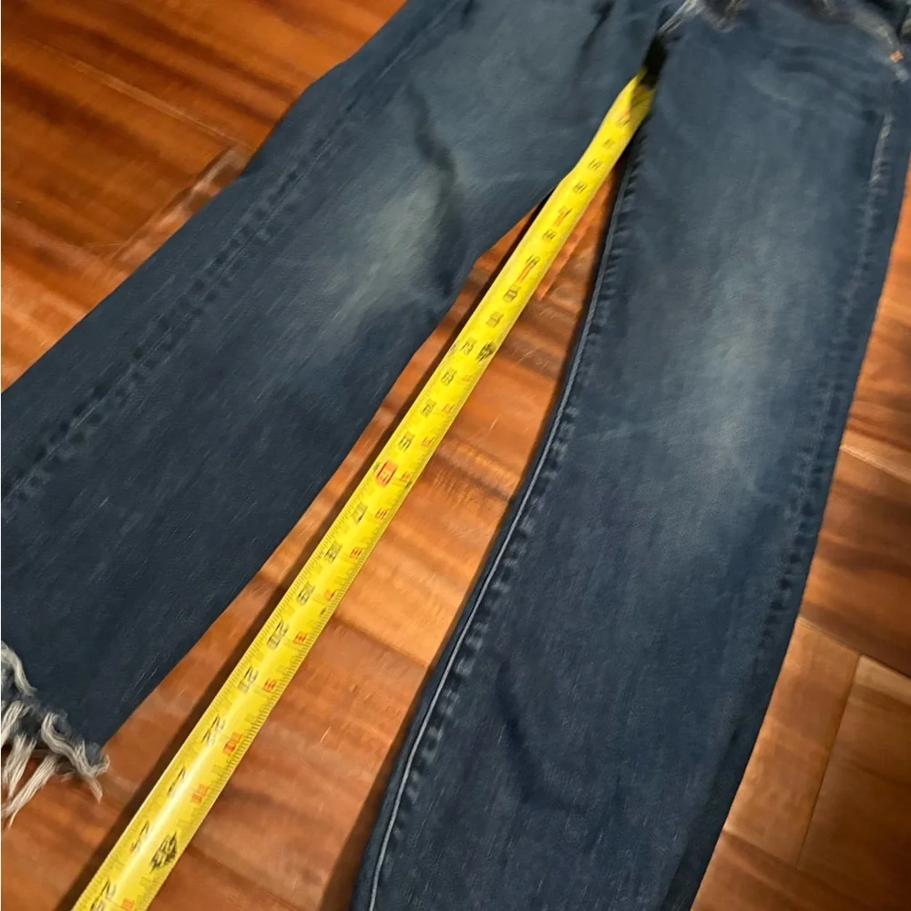 MOTHER The Insider Crop‎ Step Fray Hem Jeans Women’s 25 Dark Wash Raw Hem (0410)